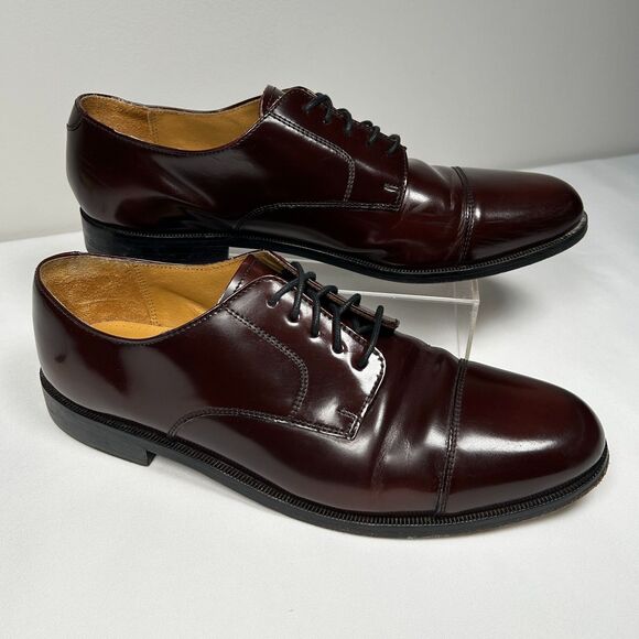 Cole Haan Men’s Cap Toe Oxford Dress Shoes – Oxblood Leather Size 11 - Picture 1 of 8